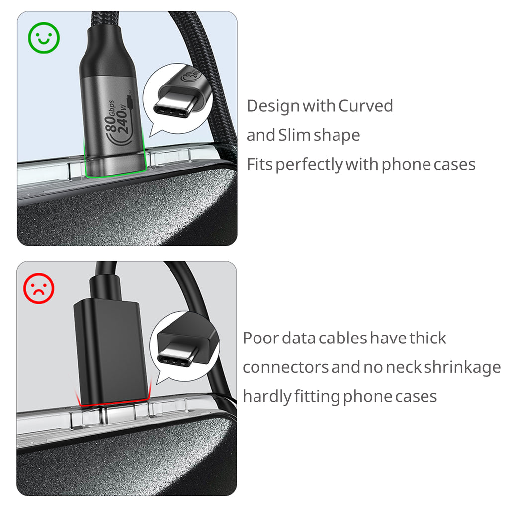 USB 4.0 TYPE C TO C Cable（80Gbps 240W）