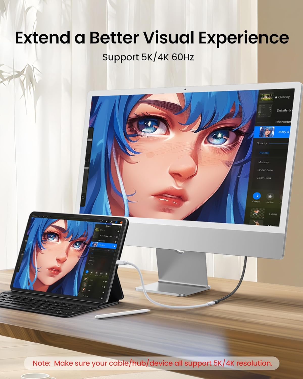 USB C Extension Cable