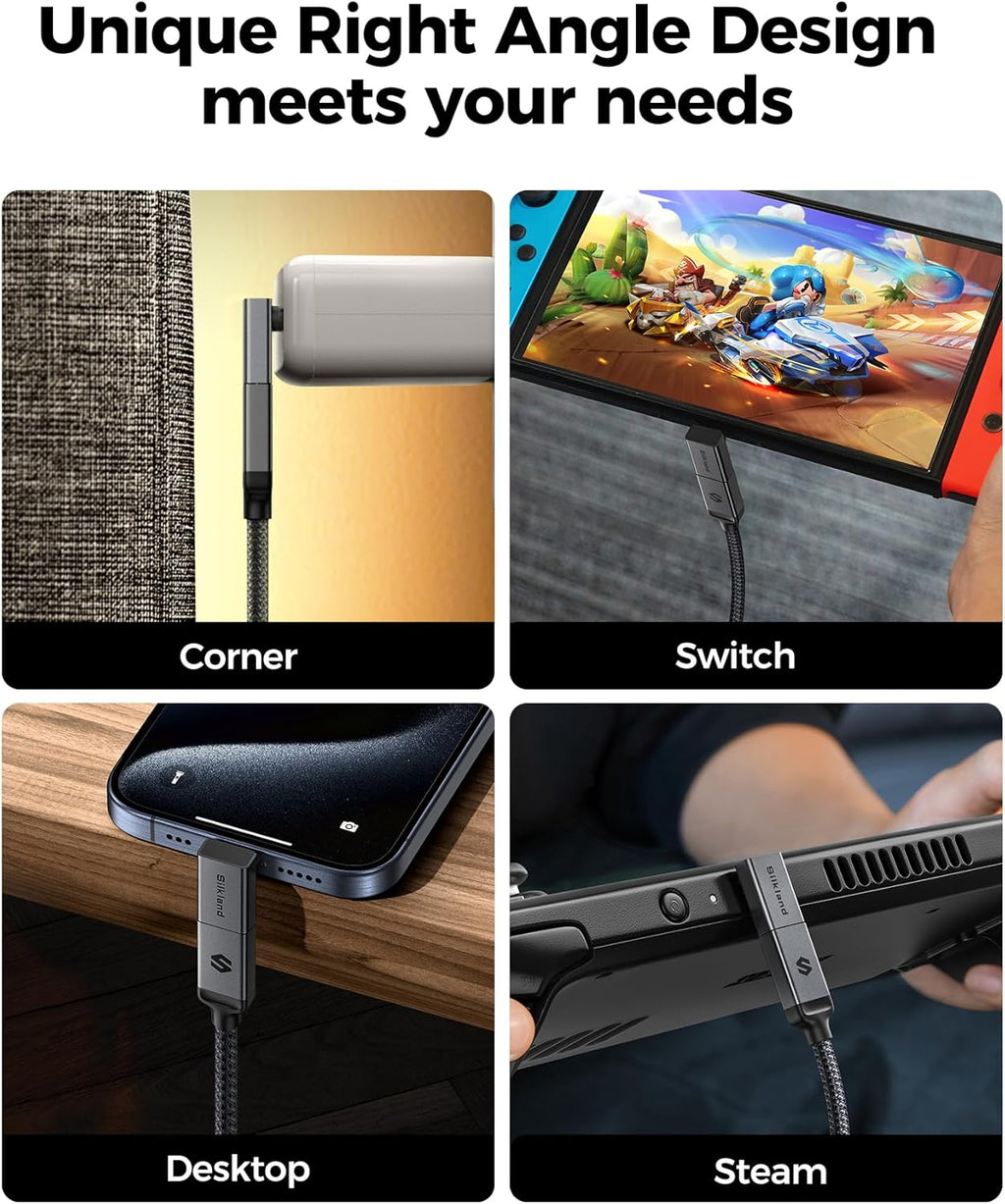 USB C 90 Degree Right Angle Adapter 2 Pack