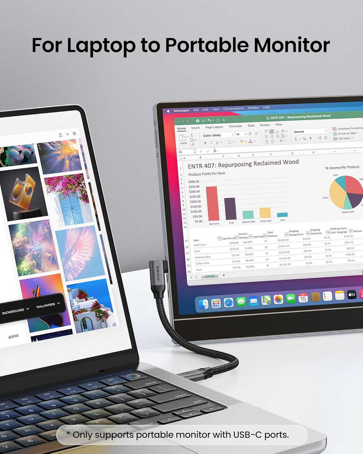 USB C 3.2 Gen 2x2 Cable Right Angle